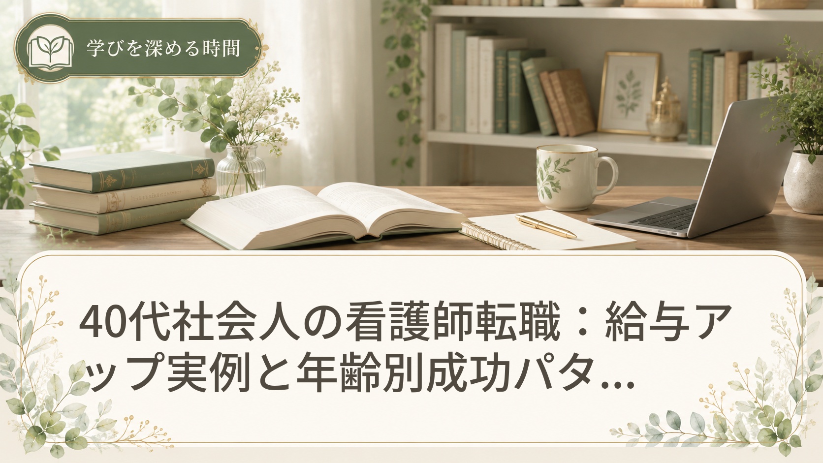 40代社会人の看護師転職：給与アップ実例と年齢別成功パターン3種