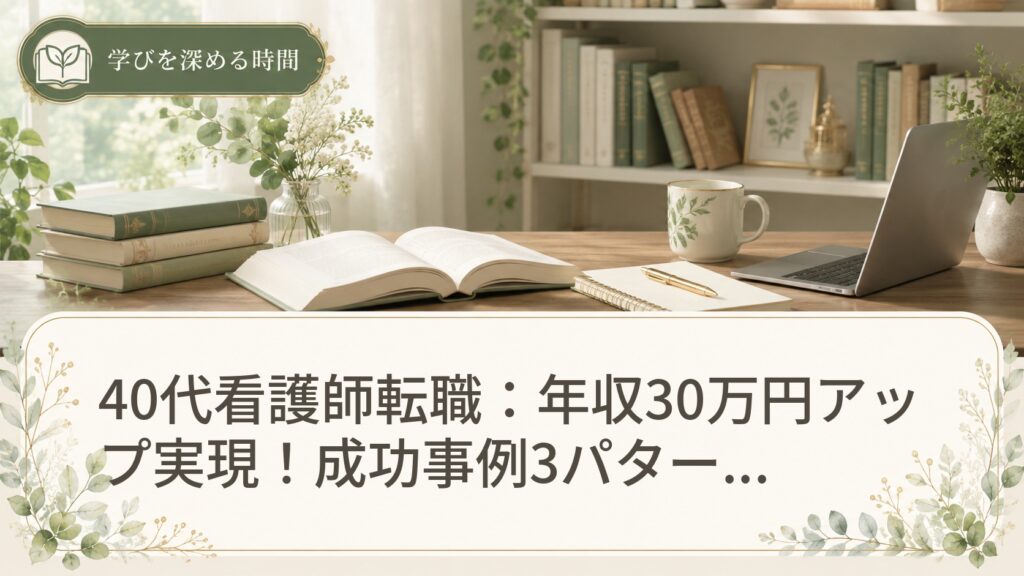 40代看護師転職：年収30万円アップ実現！成功事例3パターン別給与表