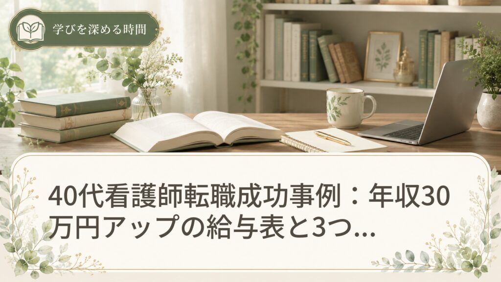 40代看護師転職成功事例：年収30万円アップの給与表と3つの成功パターン