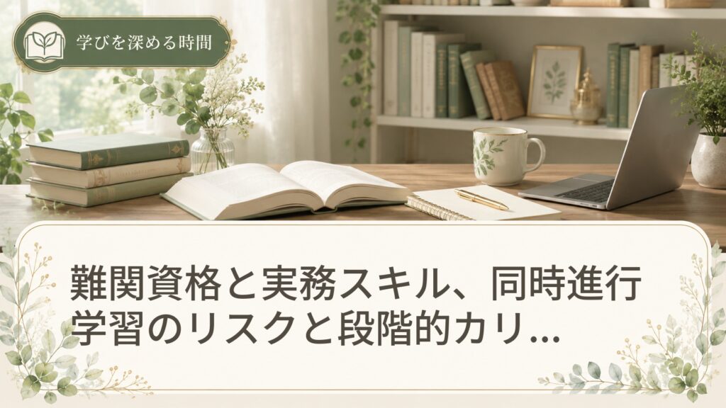 難関資格と実務スキル、同時進行学習のリスクと段階的カリキュラム構成入門