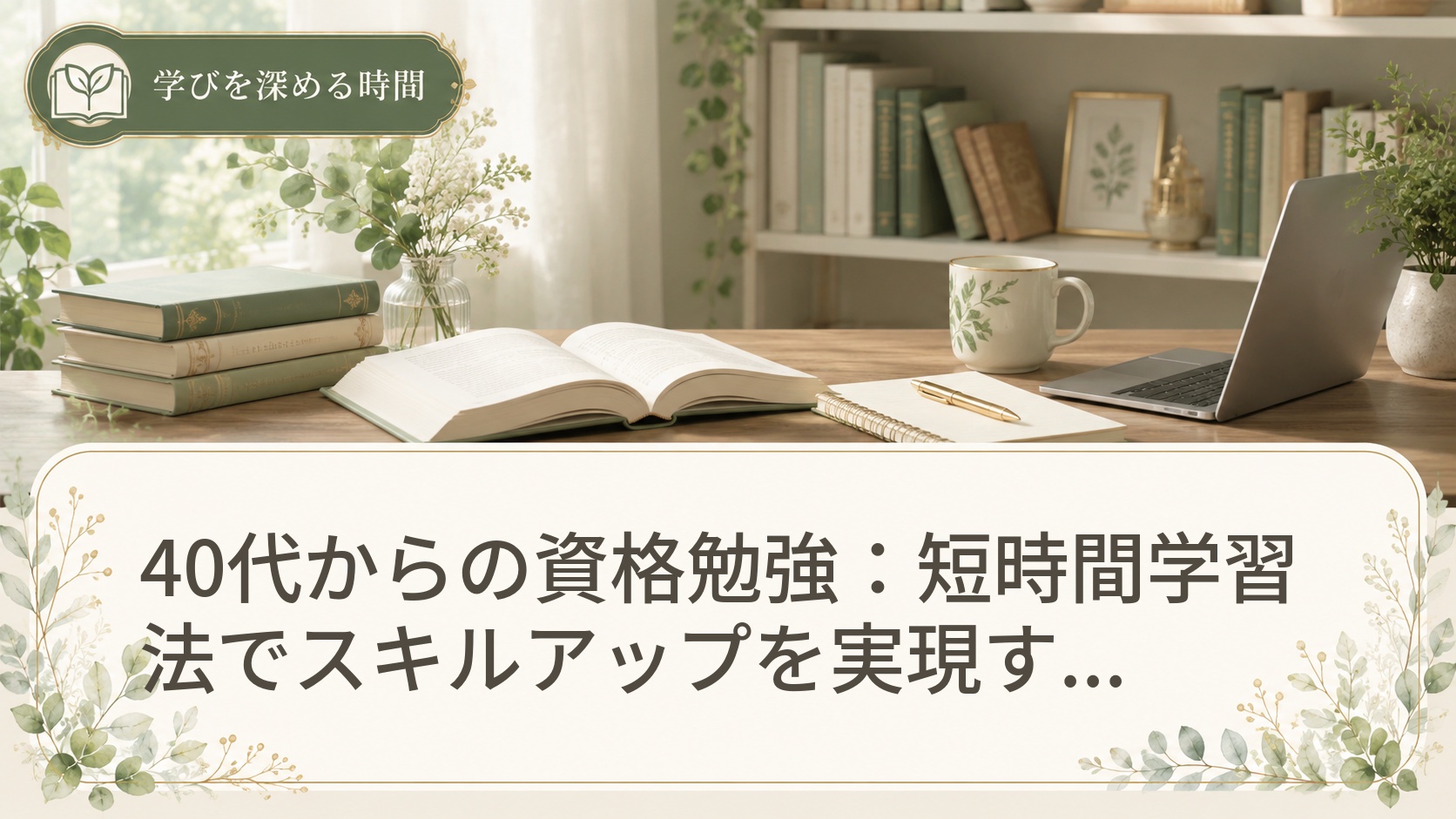 40代からの資格勉強:短時間学習法でスキルアップを実現するには?