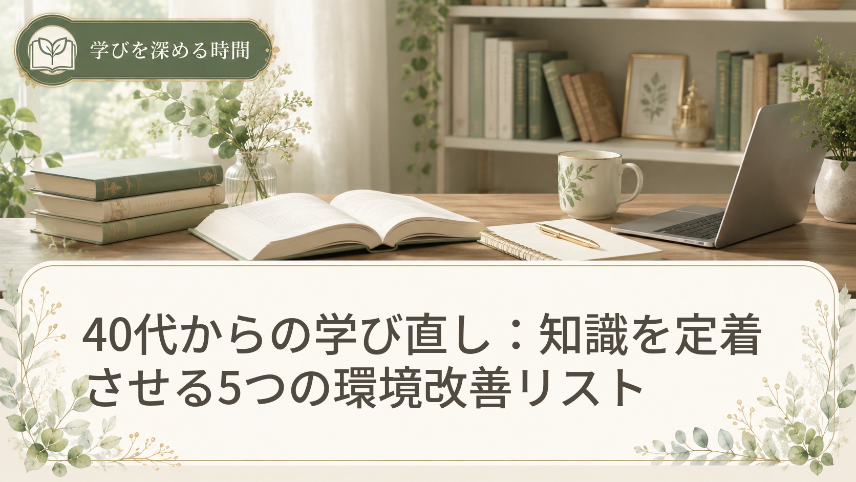 40代からの学び直し:知識を定着させる5つの環境改善リスト