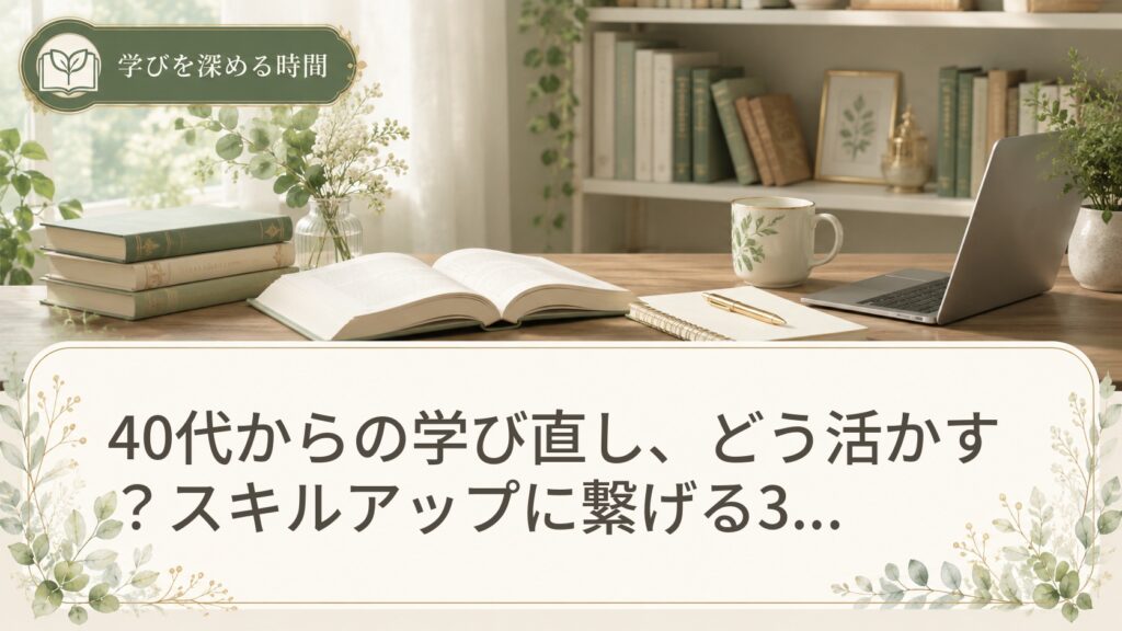 40代からの学び直し、どう活かす？スキルアップに繋げる3つのステップ解説