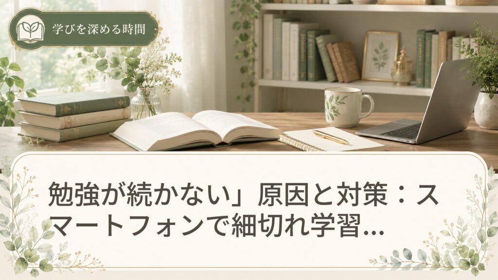 勉強が続かない」原因と対策：スマートフォンで細切れ学習できる資格は？
