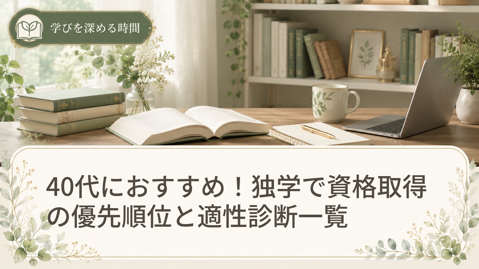 40代におすすめ!独学で資格取得の優先順位と適性診断一覧