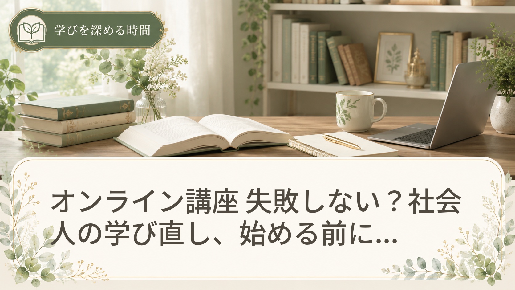 オンライン講座 失敗しない？社会人の学び直し、始める前に知っておくべき3つの落とし穴