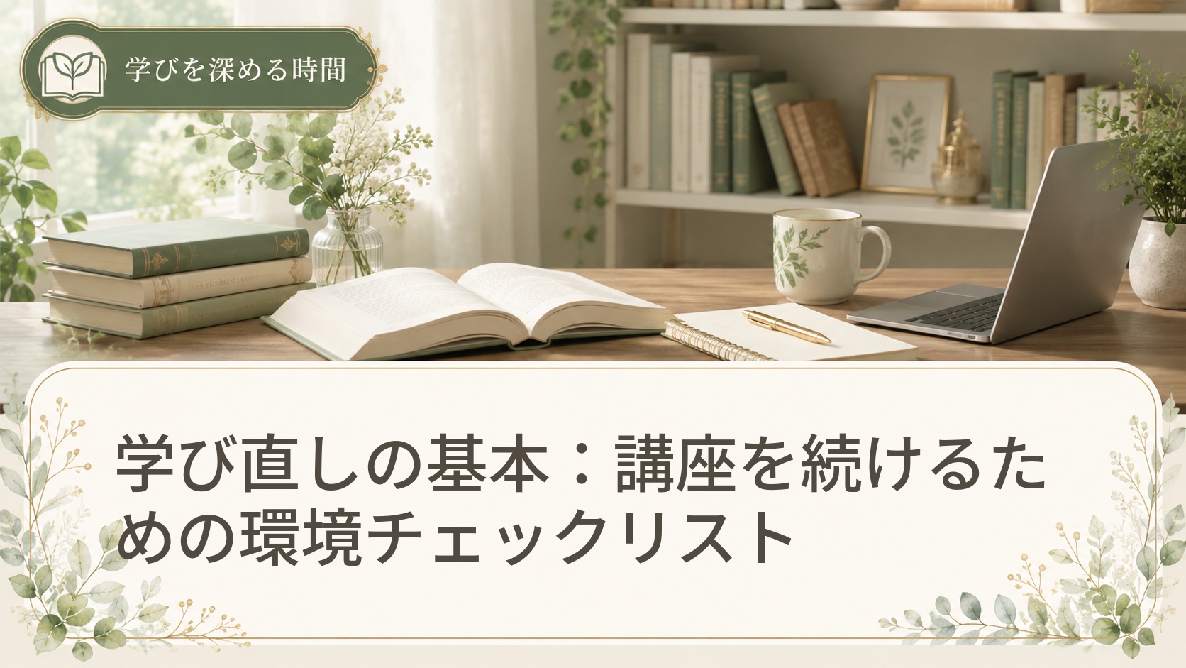 学び直しの基本：講座を続けるための環境チェックリスト