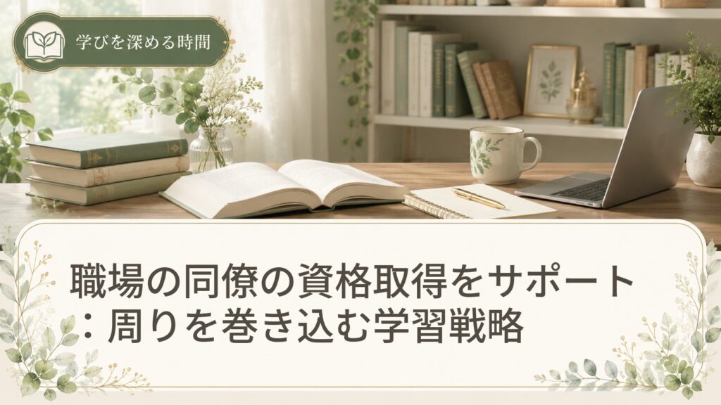 職場の同僚の資格取得をサポート：周りを巻き込む学習戦略