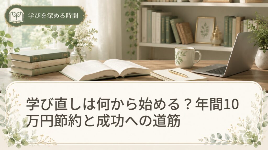 学び直しは何から始める？年間10万円節約と成功への道筋