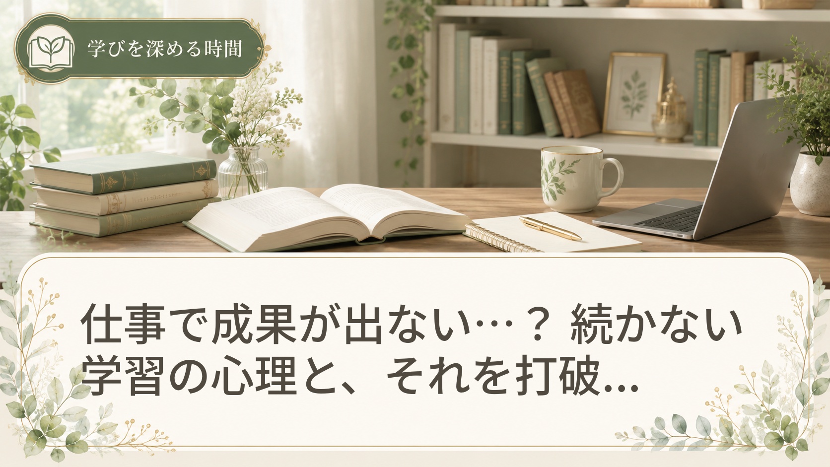 仕事で成果が出ない…？ 続かない学習の心理と、それを打破する5つの方法