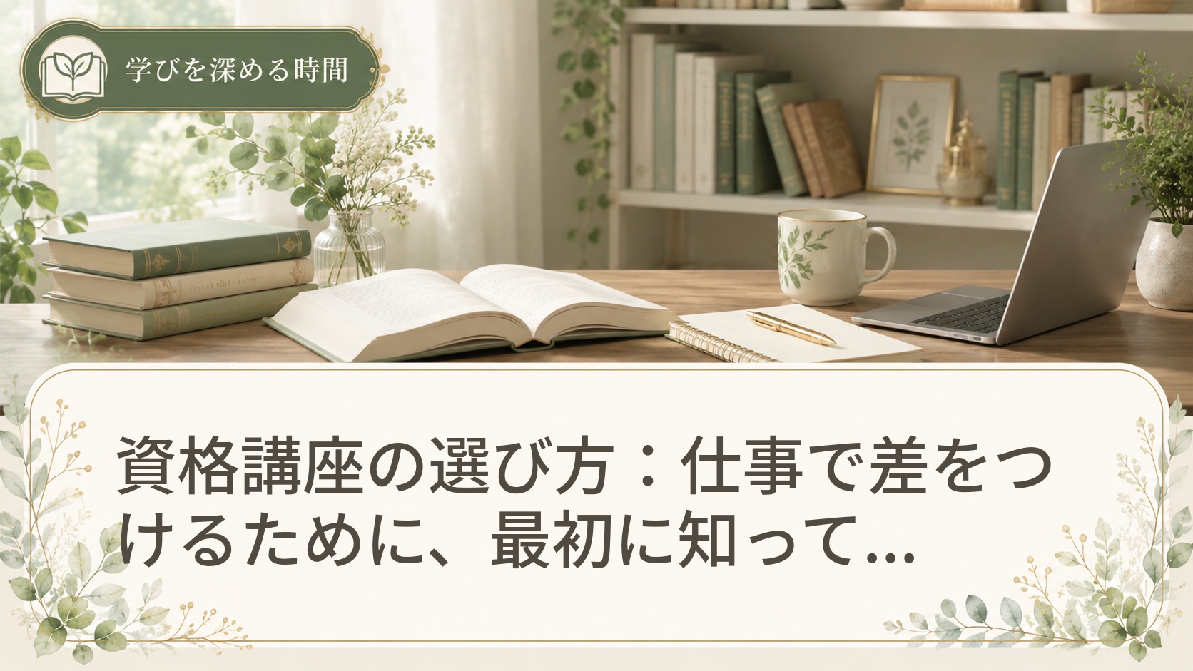 資格講座の選び方：仕事で差をつけるために、最初に知っておくべき5つのポイント