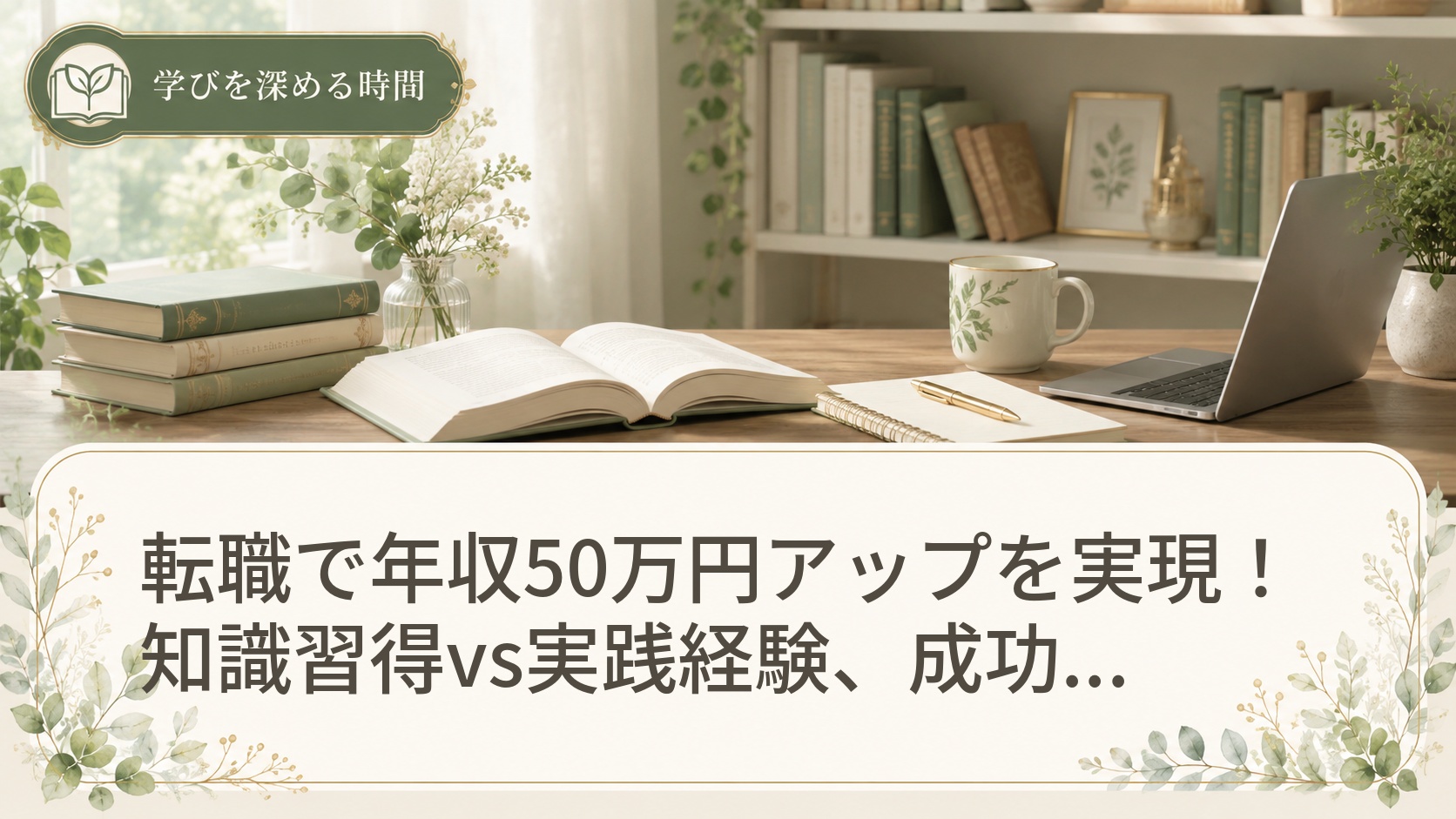 転職で年収50万円アップを実現！知識習得vs実践経験、成功の分岐点