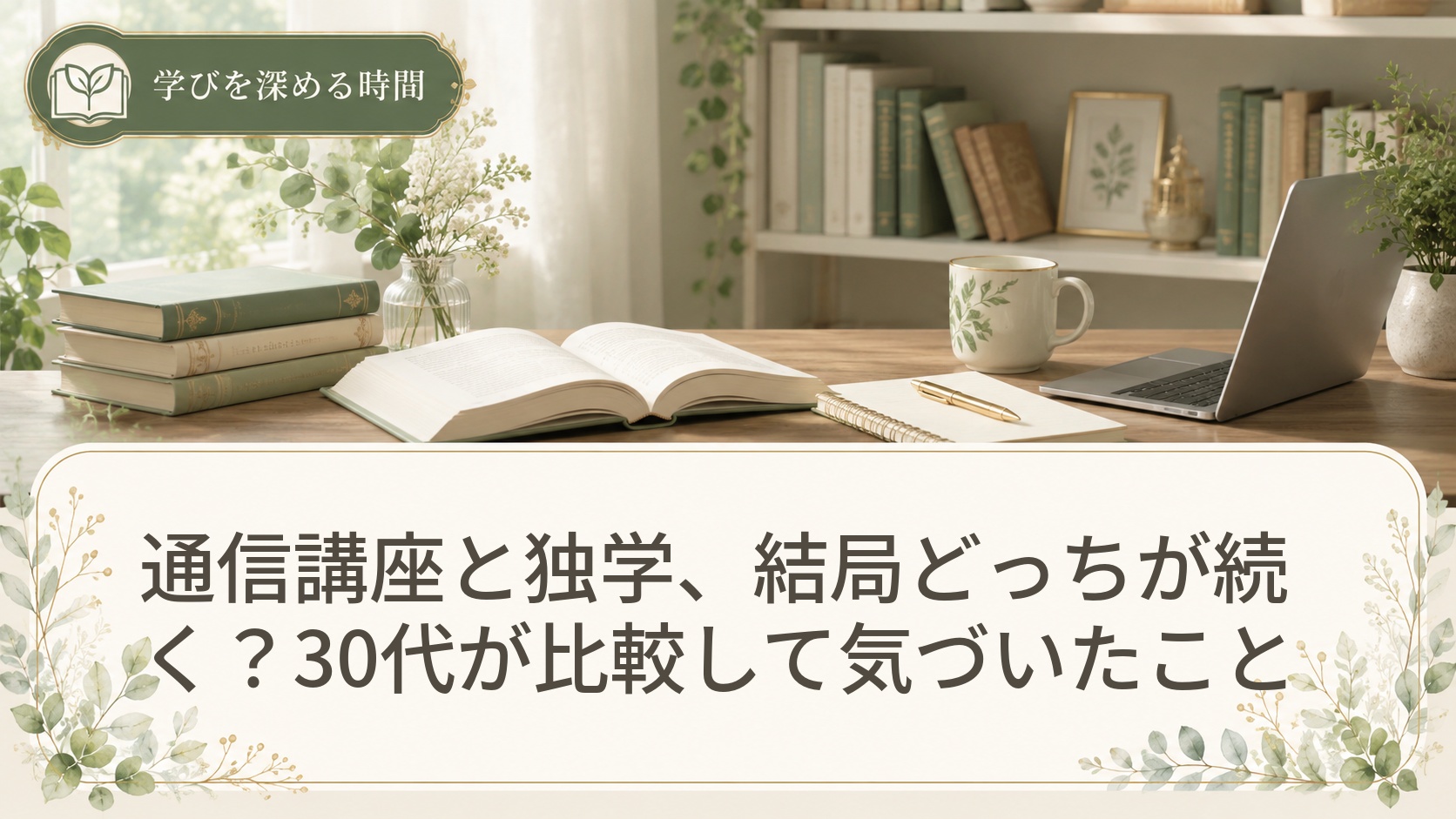 通信講座と独学、結局どっちが続く？30代が比較して気づいたこと