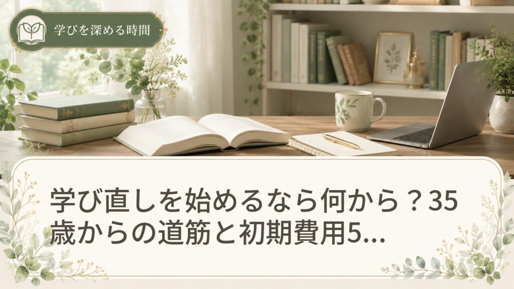 学び直しを始めるなら何から？35歳からの道筋と初期費用5万円の節約術