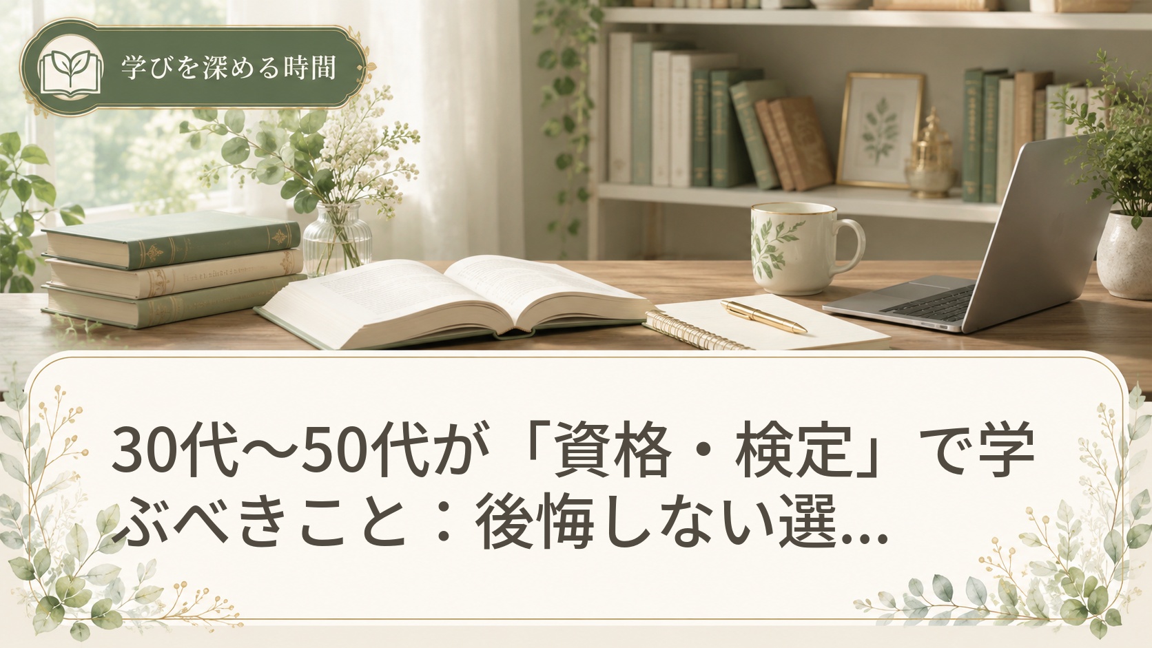 30代~50代が「資格・検定」で学ぶべきこと:後悔しない選び方と、活かし方の落とし穴