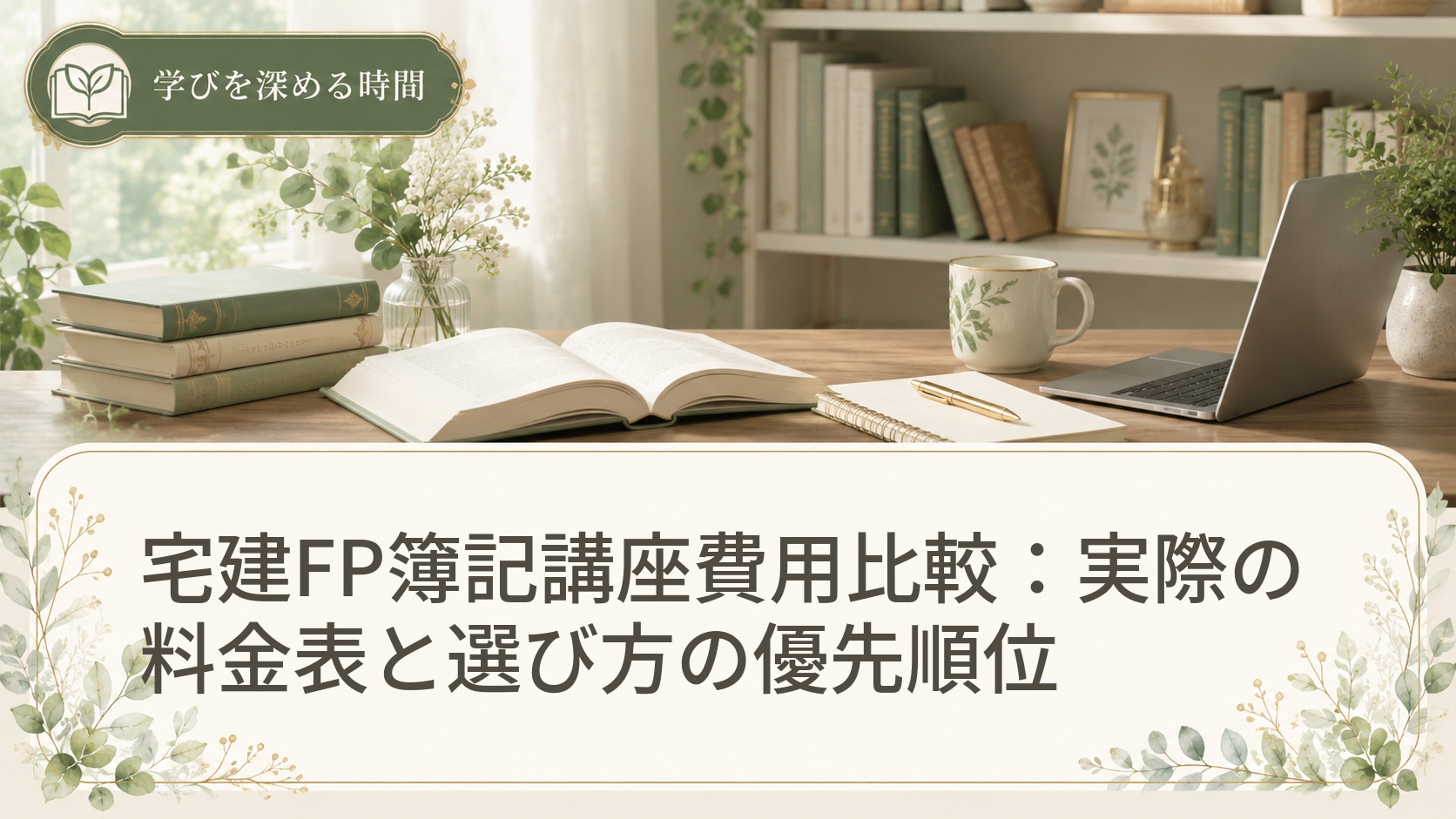 宅建FP簿記講座費用比較:実際の料金表と選び方の優先順位