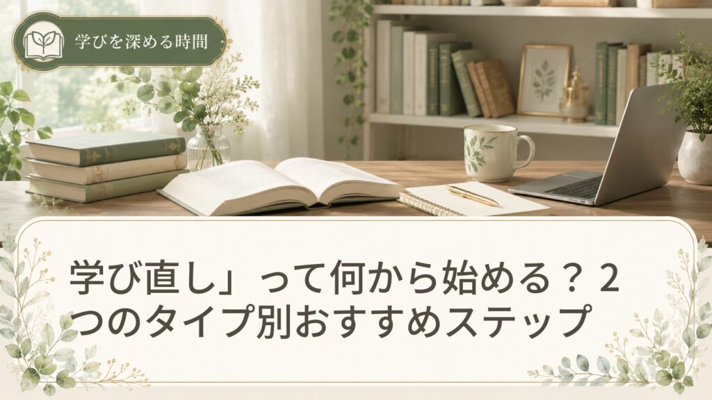 学び直し」って何から始める？ 2つのタイプ別おすすめステップ