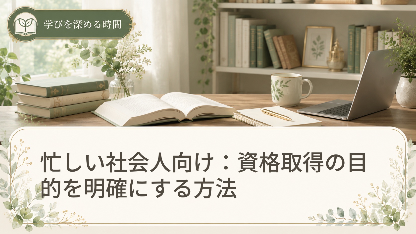 忙しい社会人向け:資格取得の目的を明確にする方法