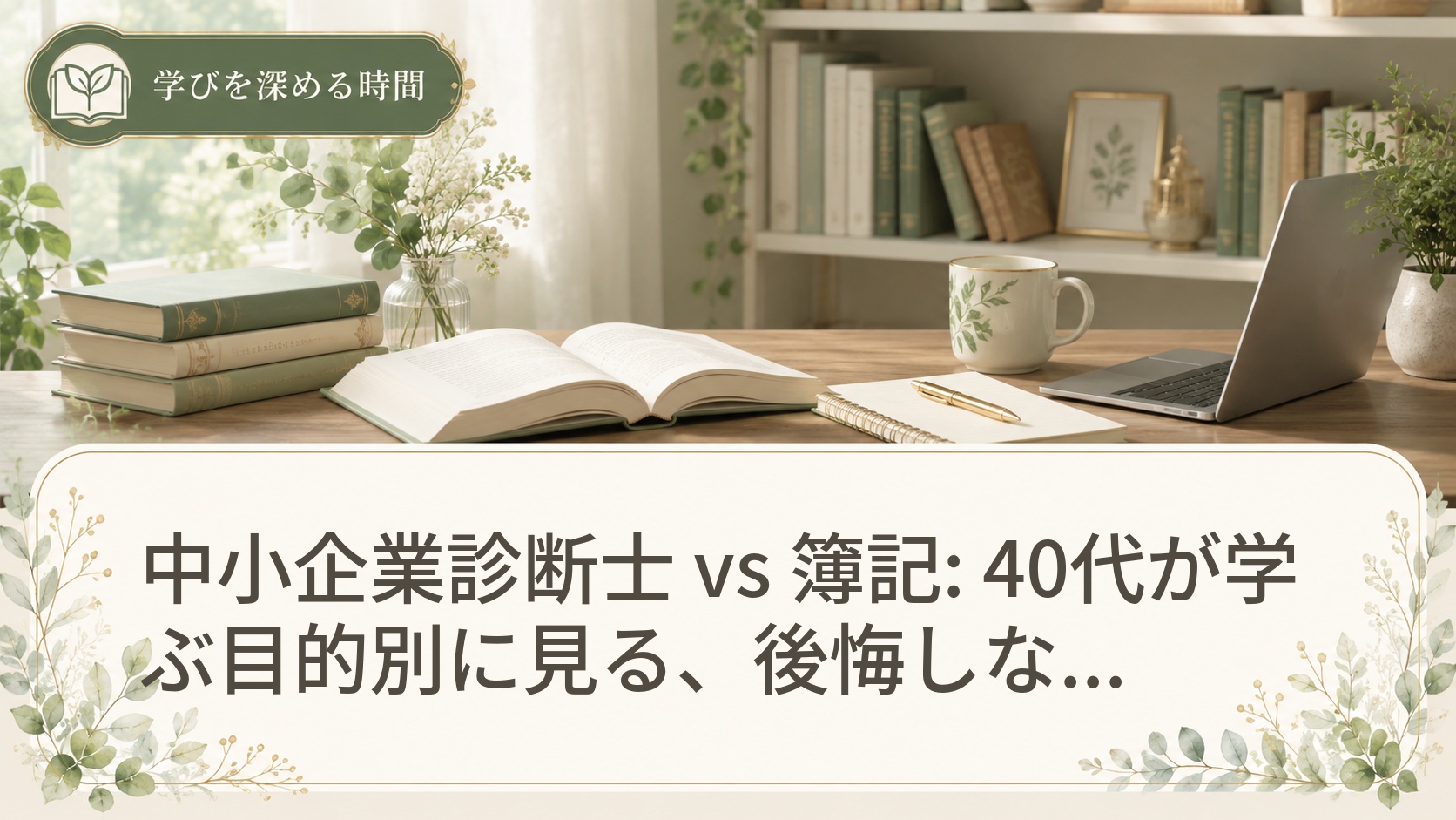 中小企業診断士 vs 簿記: 40代が学ぶ目的別に見る、後悔しない資格選び