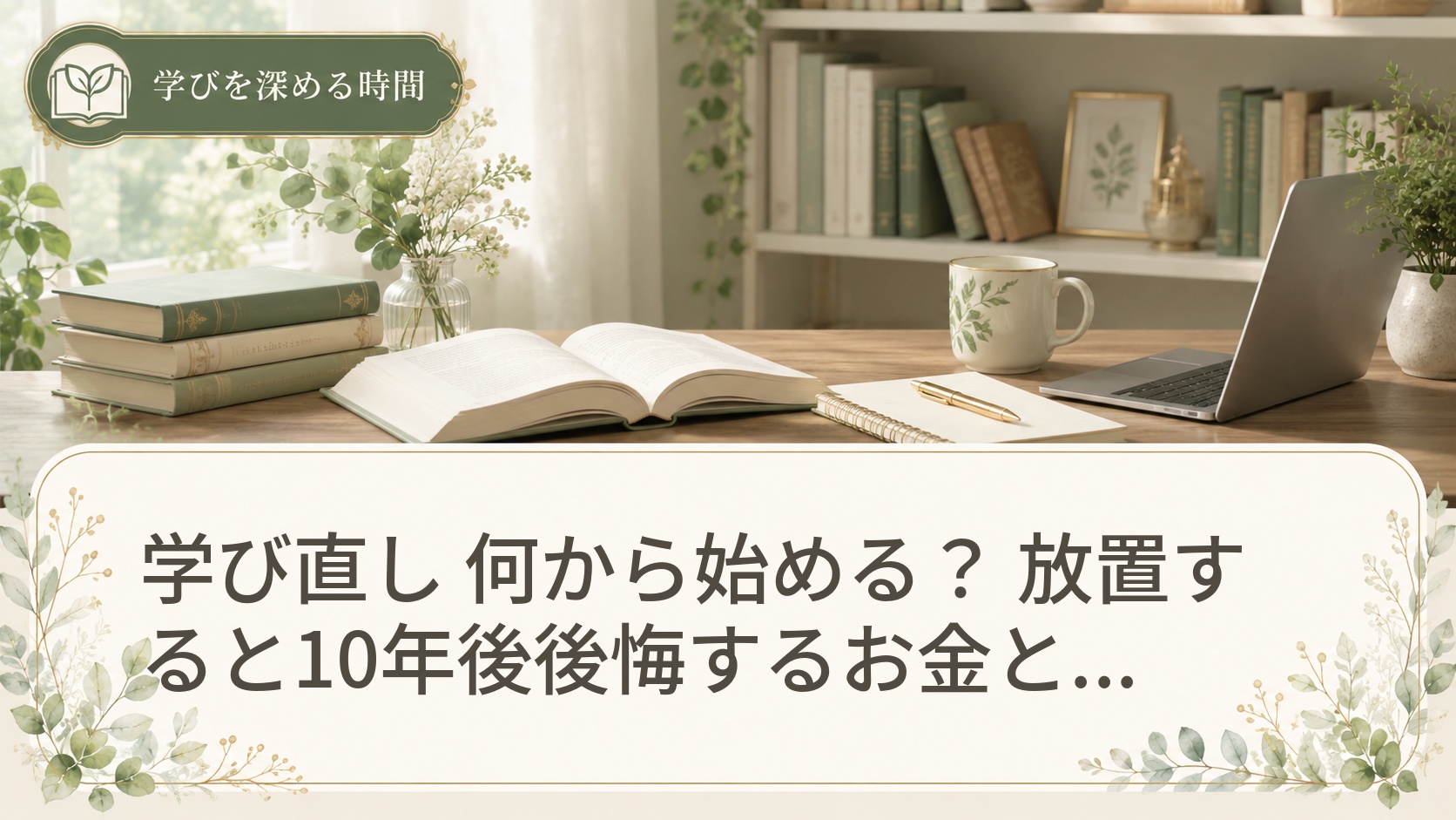 学び直し 何から始める？ 放置すると10年後後悔するお金と時間の無駄遣いを防ぐ方法