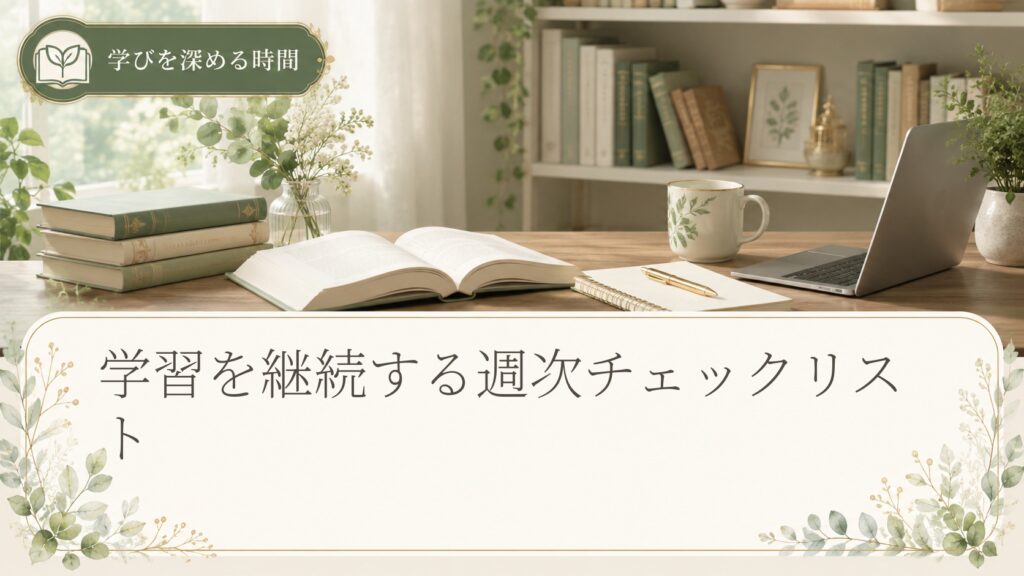 学習を継続する週次チェックリスト