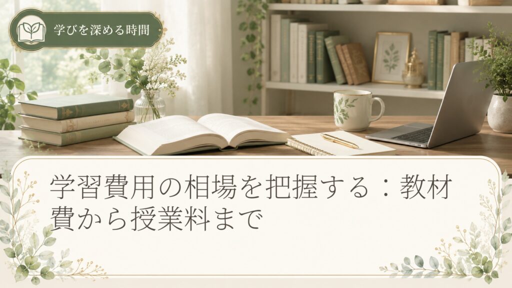 学習費用の相場を把握する：教材費から授業料まで