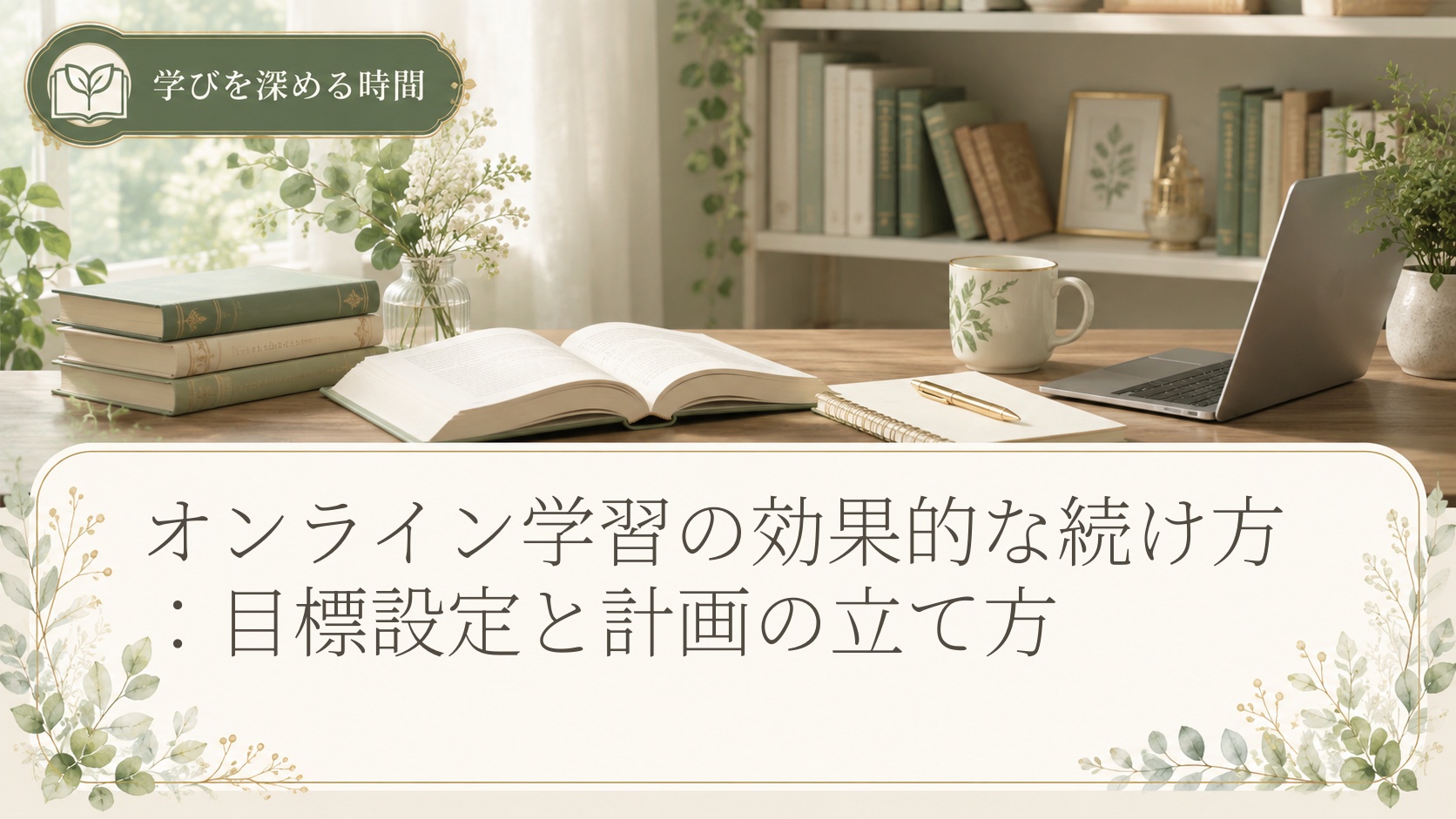 オンライン学習の効果的な続け方:目標設定と計画の立て方